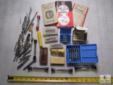 Lot various Hand Taps, Drill Bits, & Morse Machinist's Guide