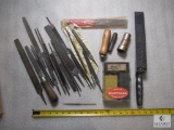 Lot assorted Files, Sharpening kit, and Spark Plug Cleaner