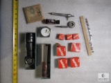 Lot TRW bearings, tape measure, right angle tool part +