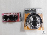 Set of new Champion earmuffs and ballistic shooting glasses