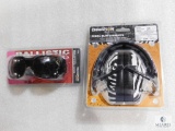 Set of new Champion earmuffs and ballistic shooting glasses