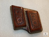 Ted Blocker Tooled Leather Double Mag Pouch for 1911