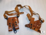 Galco Jackass Leather Shoulder Holster with MAG Pouch Fits Colt 1911 and Clones