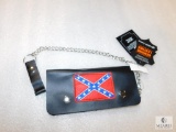 New Leather Confederate Flag Wallet