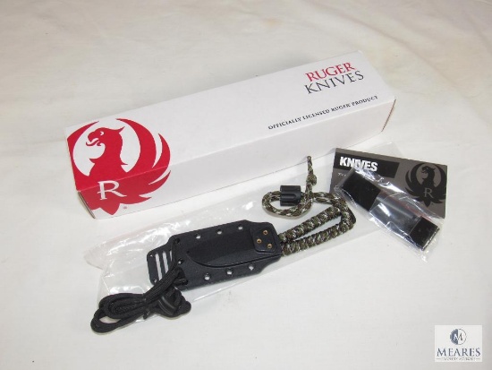 New Ruger CRKT Survival Knife with Sheath & Nylon Strap