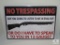 New NO TRESPASSING Tin Sign listen in English or Speak in 12 Gauge Shotgun