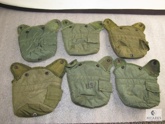 Lot 6 US Army Surplus Canteen 1 Qt. Covers