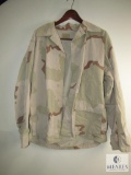 Army Combat Desert Storm Camouflage Jacket Long Sleeve Shirt Sz Large Regular