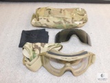 Desert Locust Revision Military Adjustable Safety Goggles with Storage Pouch Clear & Tint Lens