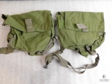 Lot 2 Army Issue Gas Mask & Canister Bag - Holder Bags Only