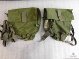 Lot 2 Army Issue Gas Mask & Canister Bag - Holder Bags Only