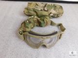 Desert Locust Revision Military Adjustable Safety Goggles with Storage Pouch Clear & Tint Lens