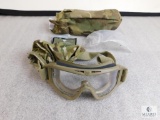 Desert Locust Revision Military Adjustable Safety Goggles with Storage Pouch Clear & Tint Lens