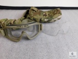 Desert Locust Revision Military Adjustable Safety Goggles with Storage Pouch Clear & Tint Lens