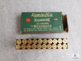 Vintage Box 20 Remington Kleanbore .22 Savage 70 Grain Ammunition Ammo
