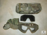 Desert Locust Revision Military Adjustable Safety Goggles with Storage Pouch Clear & Tint Lens