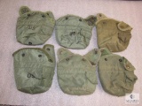 Lot 6 US Army Surplus Canteen 1 Qt. Covers