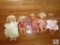 Lot 6 Assorted Vintage Baby Dolls