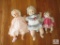 Lot 3 Assorted Vintage Baby Dolls