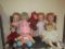 Shelf Lot of assorted vintage Baby Dolls