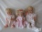 Lot 3 Poseable Baby Dolls Blinky Eyes & Poseable Each Approximately 20