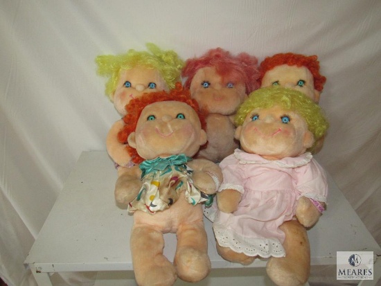 Lot 5 Kenner Hugga Bunch Plush Baby Dolls