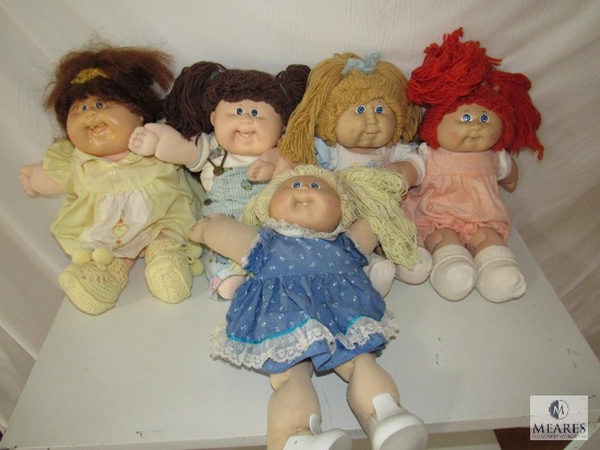 Lot 5 Vintage Cabbage Patch Dolls - Various Styles