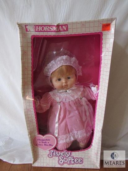 Lively Softee Huggable Soft Baby Doll Cries Ma-Ma Approximately 24"