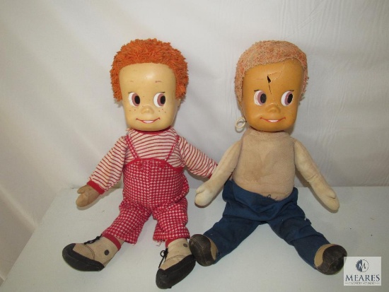 Lot 2 Vintage Matty Mattel Pull String Dolls - 1 broken