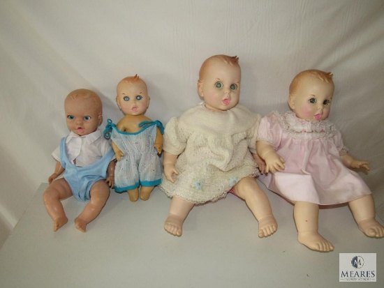 Lot 4 Vintage Gerber Baby Dolls 2 with Rolling eyes