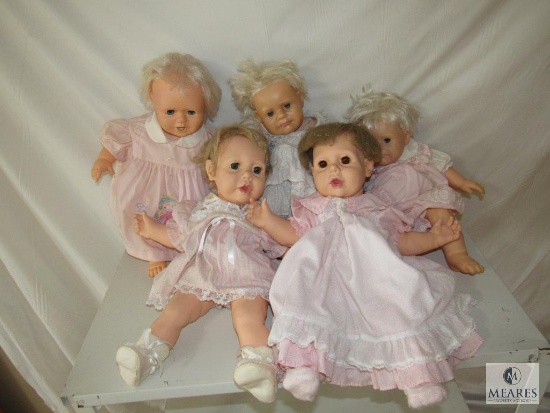 Lot 5 Assorted Hasbro Baby Dolls each approximately 17"
