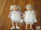 Lot 2 Cricket Dolls with Cassette Tape Player in the back