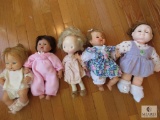 Lot 5 Assorted Vintage Baby Dolls