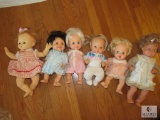 Lot 6 Assorted Vintage Baby Dolls