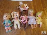 Lot 6 Assorted Vintage Baby Dolls