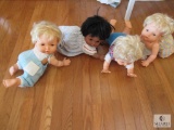 Lot 4 Oopsie Daisy Crawling Baby Dolls