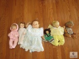 Lot 6 Assorted Vintage Baby Dolls