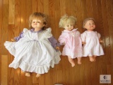 Lot 3 Assorted Vintage Baby Dolls