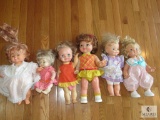 Lot of 6 Assorted Baby Dolls