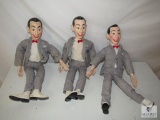 Lot 3 Pee-Wee Herman Pull String Plush Dolls