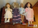 Lot of Vintage Porcelain Collector Dolls