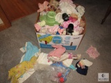 Large Lot of Baby Doll Clothes & Accessories and Small baby dolls