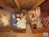 Attic Lot of Vintage Items; Baby Dolls Cabbage Patch Kids, Christmas Village and more +