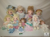 Lot Various Precious Moments Dolls Plush & Porcelain