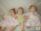 Lot 3 Hasbro J Turner Baby Dolls 1984 Each Approximatley 22