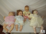 Lot 4 Vintage Old Baby Dolls Assorted Sizes & Styles