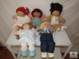 Lot 5 Assorted Vintage Cabbage Patch Kids Plush Dolls