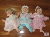 Lot 3 Hasbro J Turner Baby Dolls 1984 Each Approximatley 22