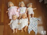 Lot 5 Hasbro J Turner Baby Dolls 1986 Each Approximatley 22