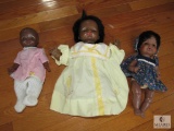 Lot 3 Vintage African American Baby Dolls